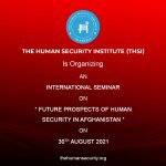 16th Lecture on Dimensions of Human Security Scheduled on 26th August, 2021