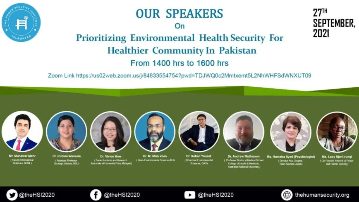 International Dialogue on Prioritizing Environmental Health Security for Healthier Community in Pakistan