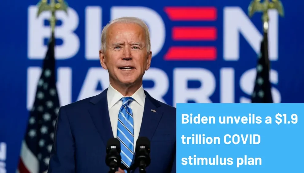 Biden unveils a $1.9 trillion COVID stimulus plan