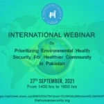 Speaker For The “Prioritizing Environmental Health Security For Healthier Communities In Pakistan”